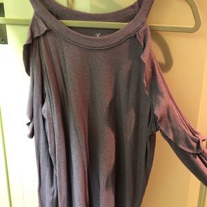 american eagle purple long sleeve sweater